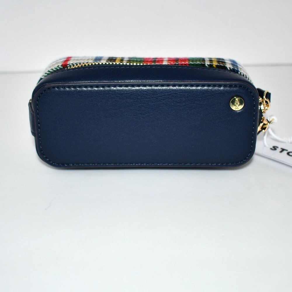Stoney Clover Lane Faux Leather & Plaid Jewelry Pouch in Primary Plaid #SCL-EPPM - Picture 8 of 9